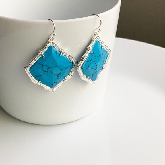 Jewelry - NEW Rhombus Turquoise Earrings